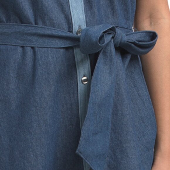 DRAPER JAMES Mila Chambray Midi Shirt Dress - Picture 4 of 4